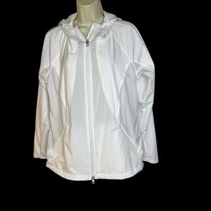 Athleta Catalina Aero White Hooded Full Zip Women’s Jacket